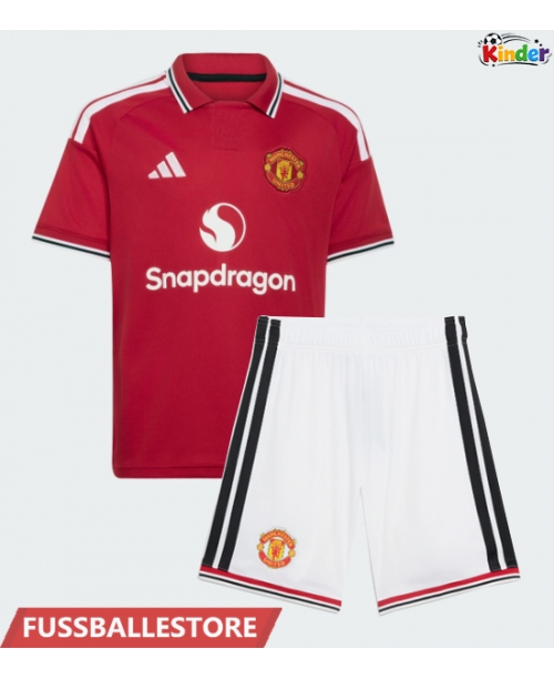 Günstige Manchester United Marcus Rashford #9 Heimtrikotsatz Kinder 2026-27 Kurzarm (+ Kurze Hosen)